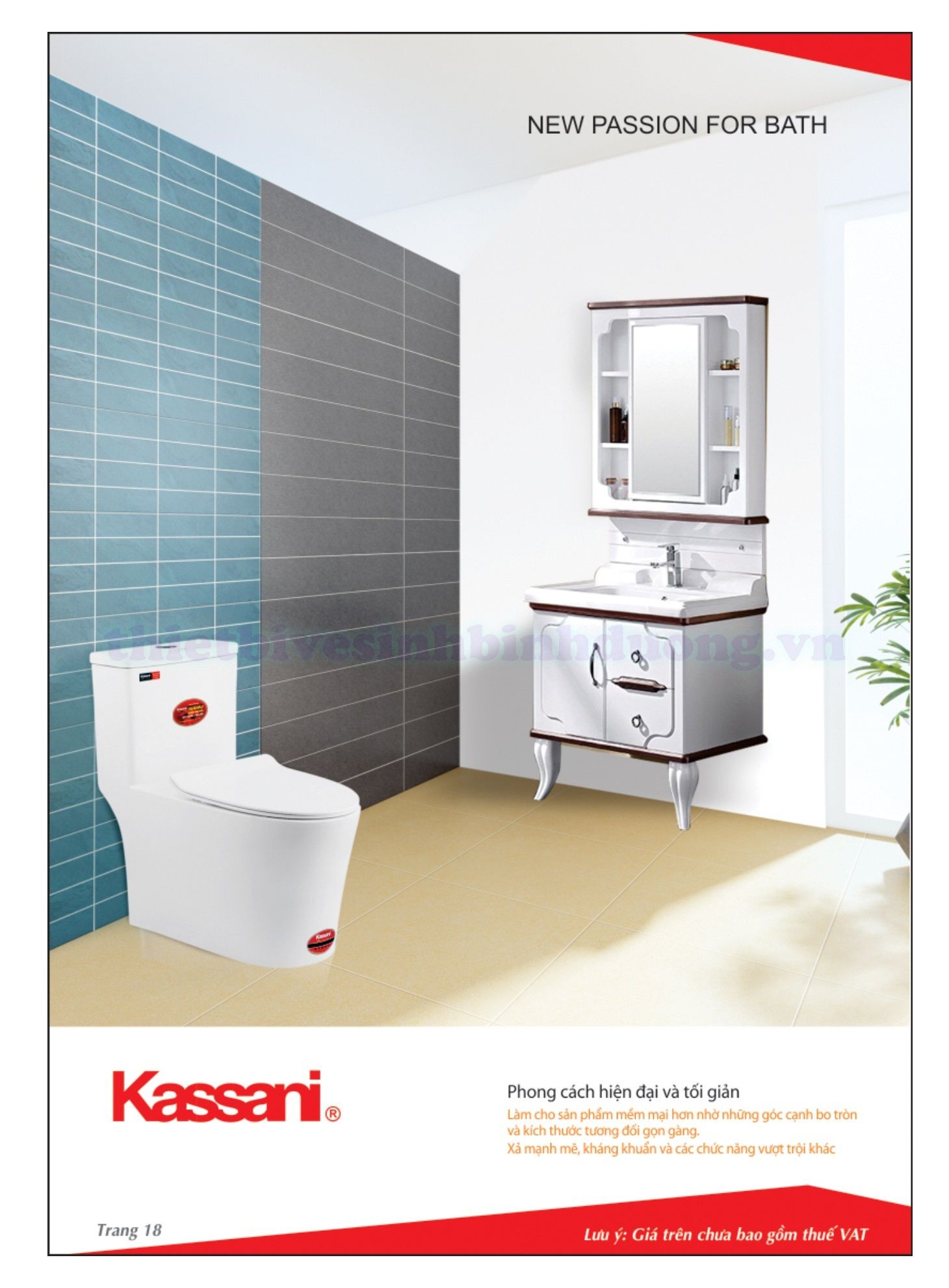 Bồn cầu sứ Thái Lan Kassani 0883M